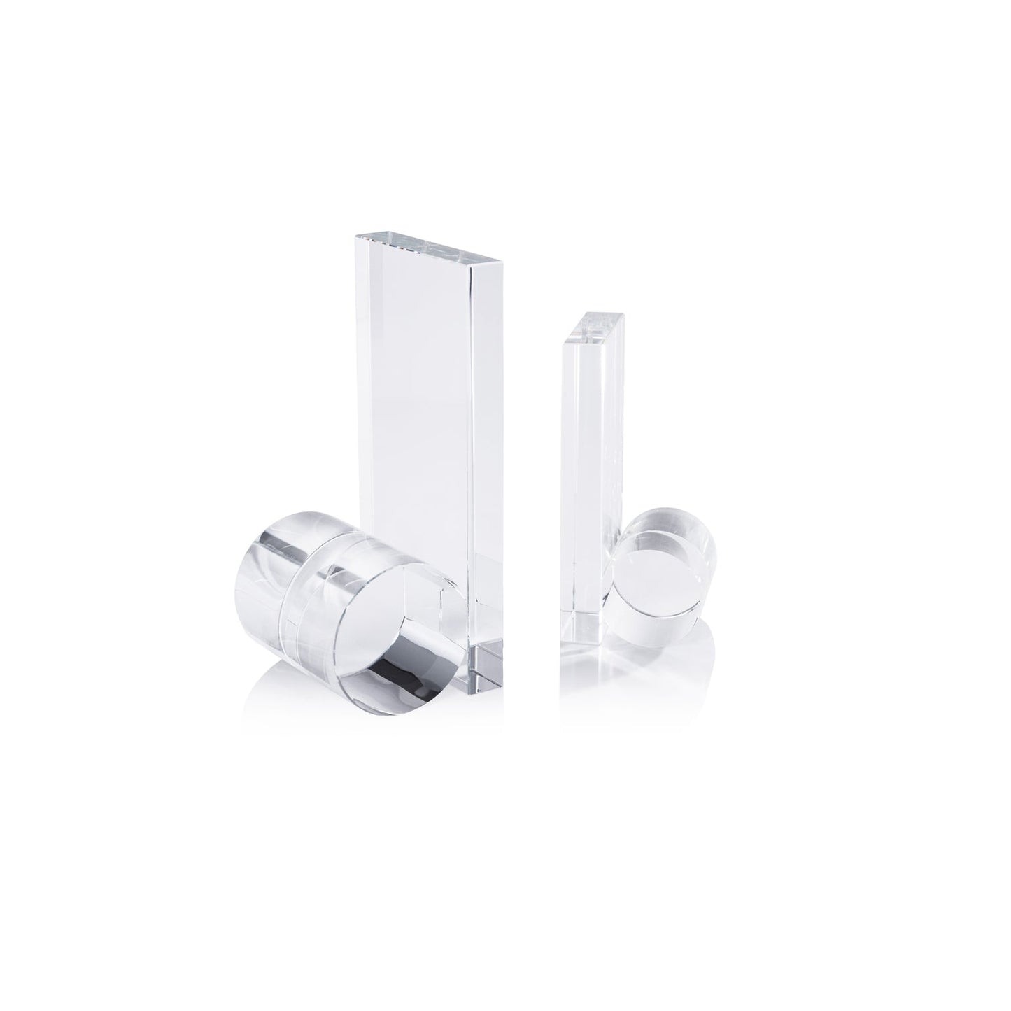 Rolled Crystal Bookends - Set of Two