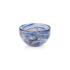 Delphine Glass Bowl - Multi Blue - Bowls by Carlyle Avenue