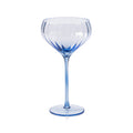 Madeleine Optic Glassware - Cocktail Blue - CARLYLE AVENUE