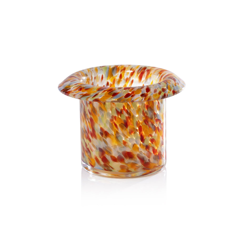 Celia Opal Confetti Glass Multipurpose Candle Holder / Vase - Set of 4 - Candle Holders by Carlyle Avenue