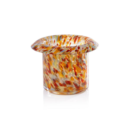 Celia Opal Confetti Glass Multipurpose Candle Holder / Vase