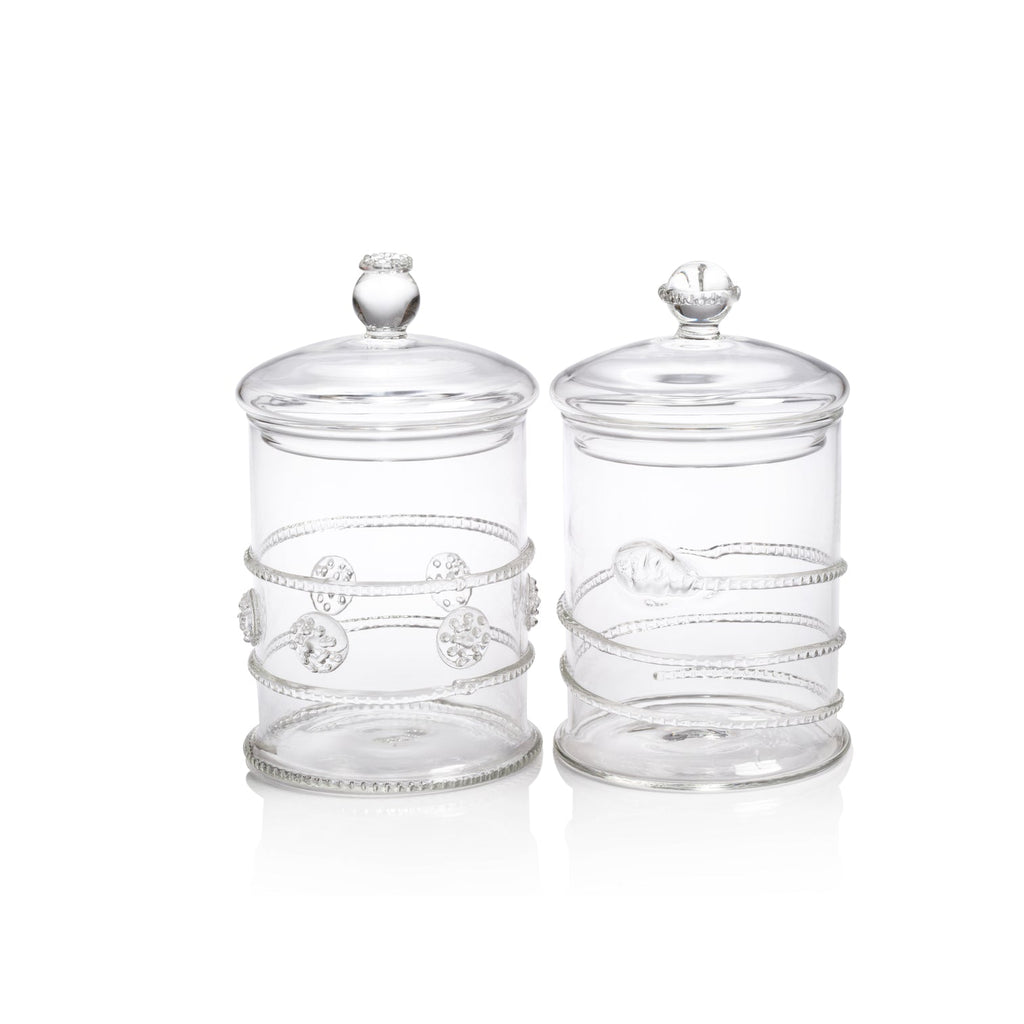 Juliet Lidded Glass Jars - Set of 2 Asst - Jar by Carlyle Avenue