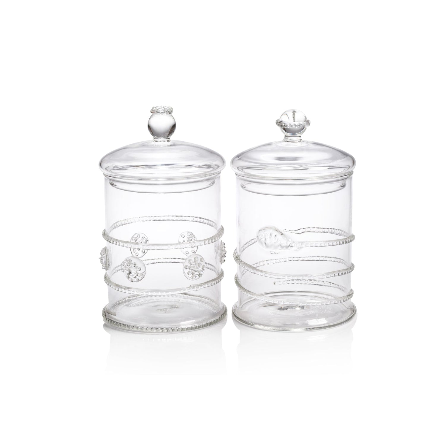 Juliet Lidded Glass Jars Set of Two Assorted