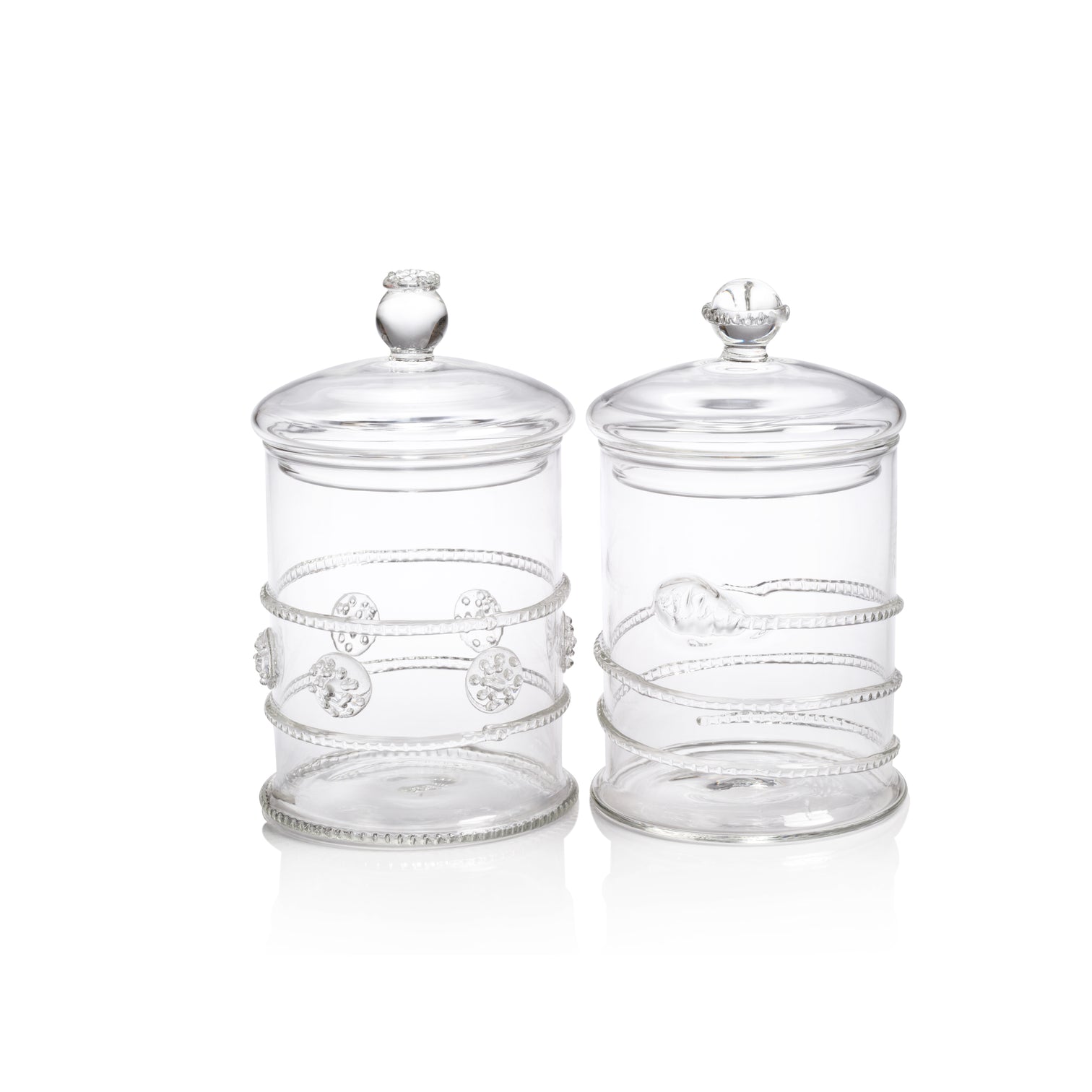 Juliet Lidded Glass Jars - Set of 2 Asst - Jar by Carlyle Avenue