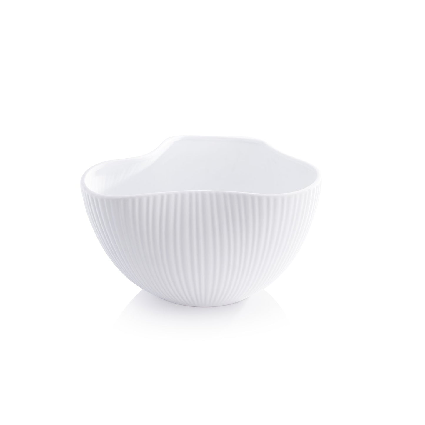 Organic and Ribbed Ceramic Orchid Bowl