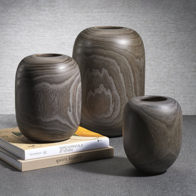 Sylva Decortive Wood Vase - Vases by Carlyle Avenue
