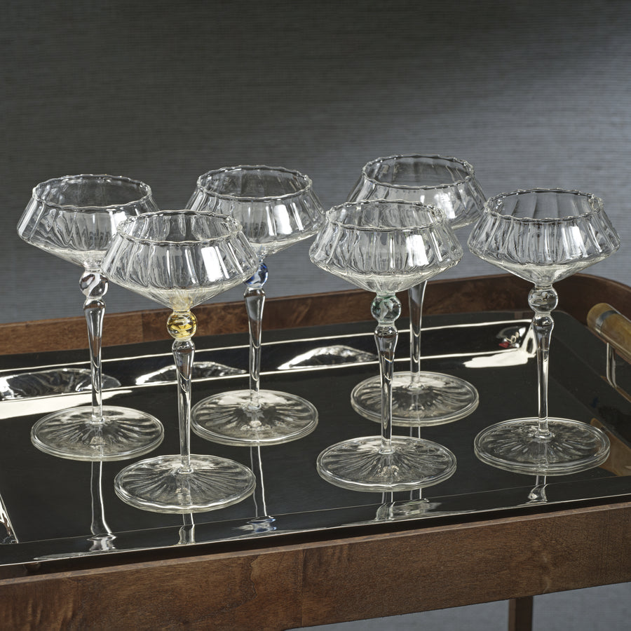 Ondine Fluted Coupe Cocktail Glass - Set of 4