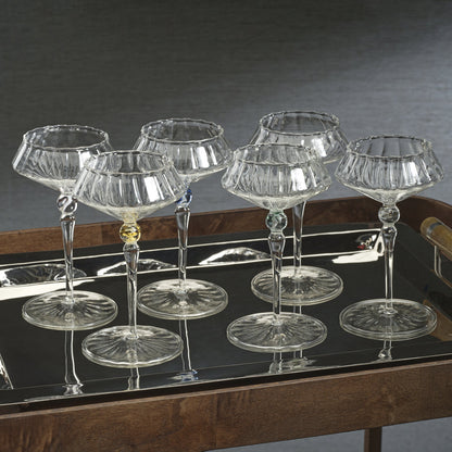 Ondine Fluted Coupe Cocktail Glass - Set of 4 - Drinkware Sets by Carlyle Avenue