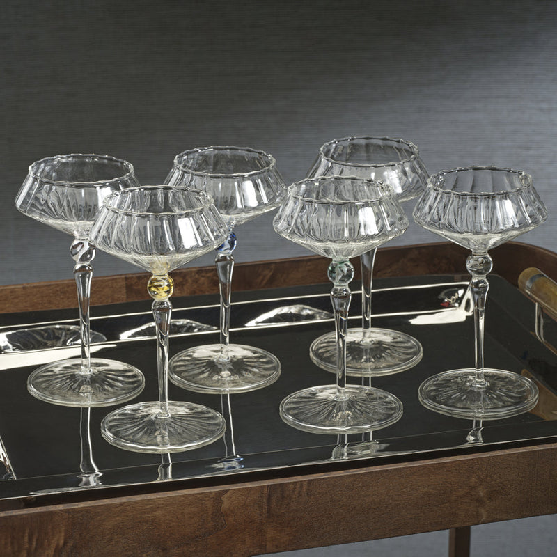 Ondine Fluted Coupe Cocktail Glass - Set of 4 - Drinkware Sets by Carlyle Avenue