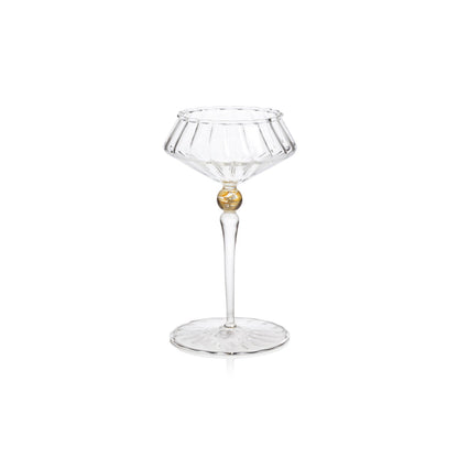 Ondine Fluted Coupe Cocktail Glass - Set of 4 - Drinkware Sets by Carlyle Avenue