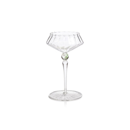 Ondine Fluted Coupe Cocktail Glass - Set of 4 - Drinkware Sets by Carlyle Avenue