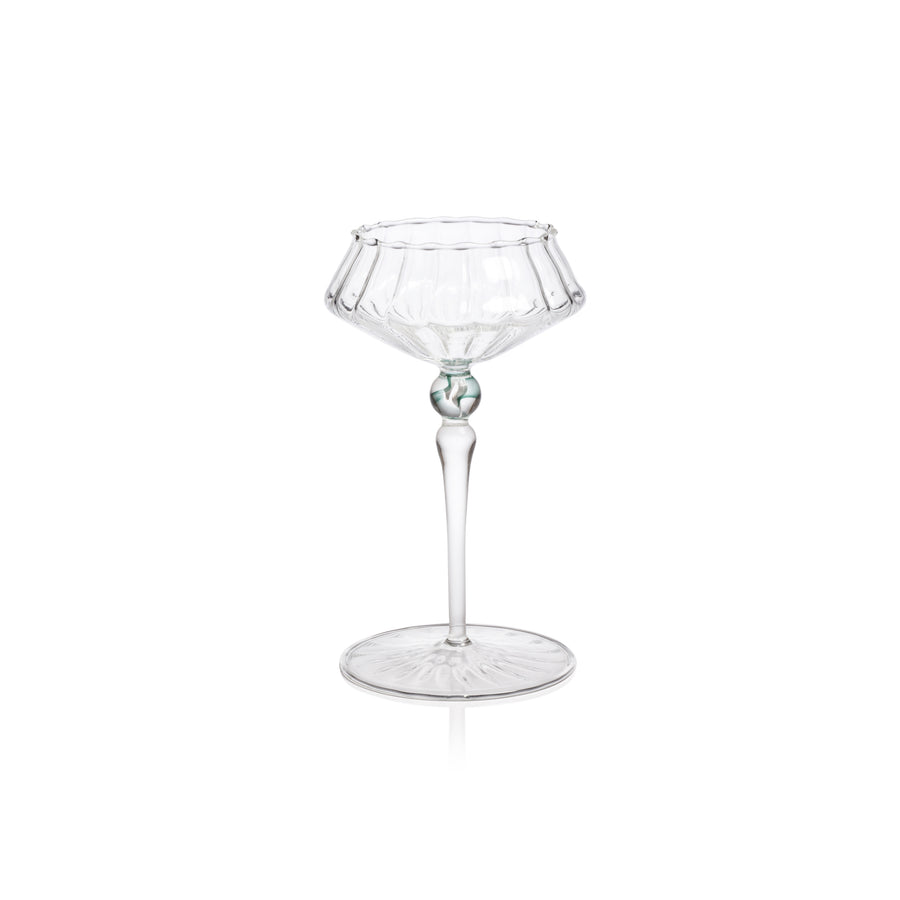 Ondine Fluted Coupe Cocktail Glass - Set of 4