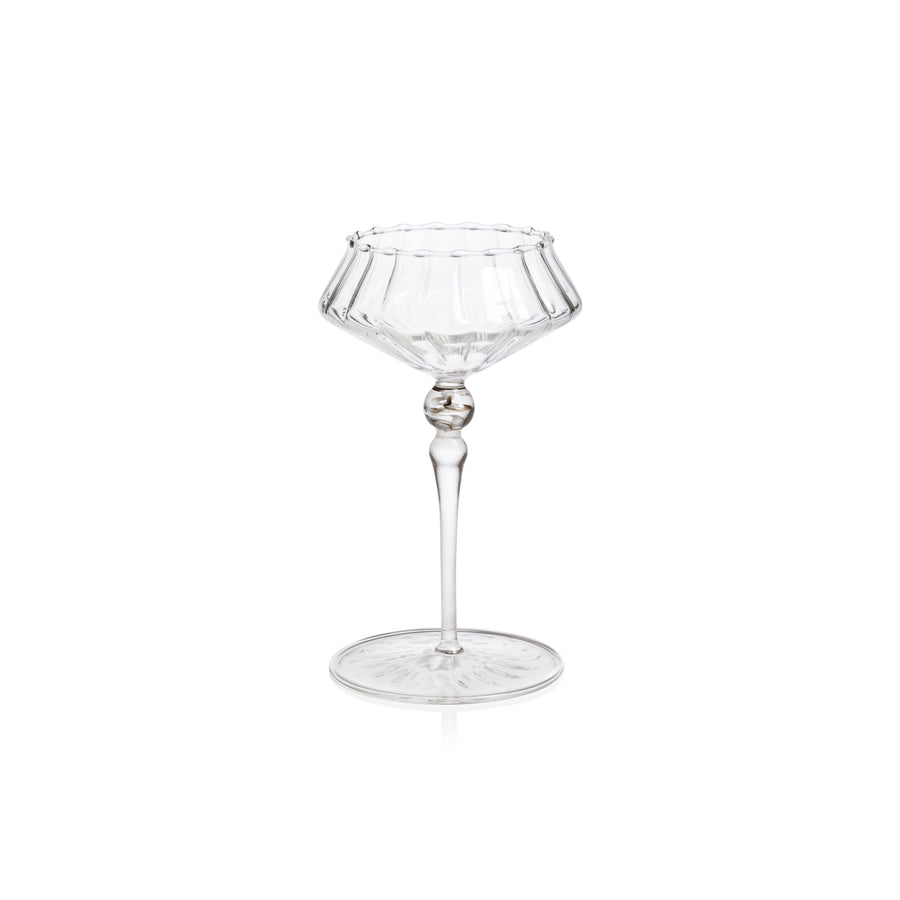 Ondine Fluted Coupe Cocktail Glass - Set of 4