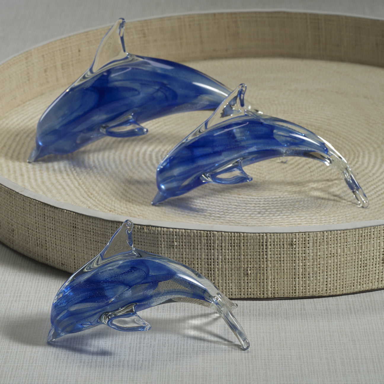Blue Decorative Glass Dolphin - Decorative Accessories by Carlyle Avenue
