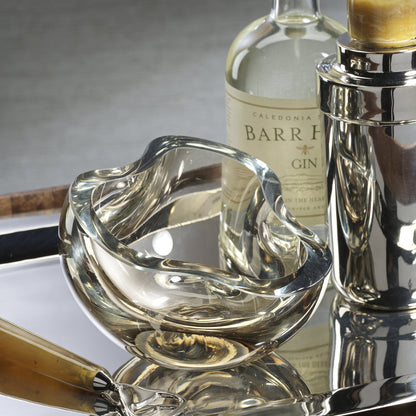 Viento Glass Bowl - Taupe - Decorative Bowls by Carlyle Avenue