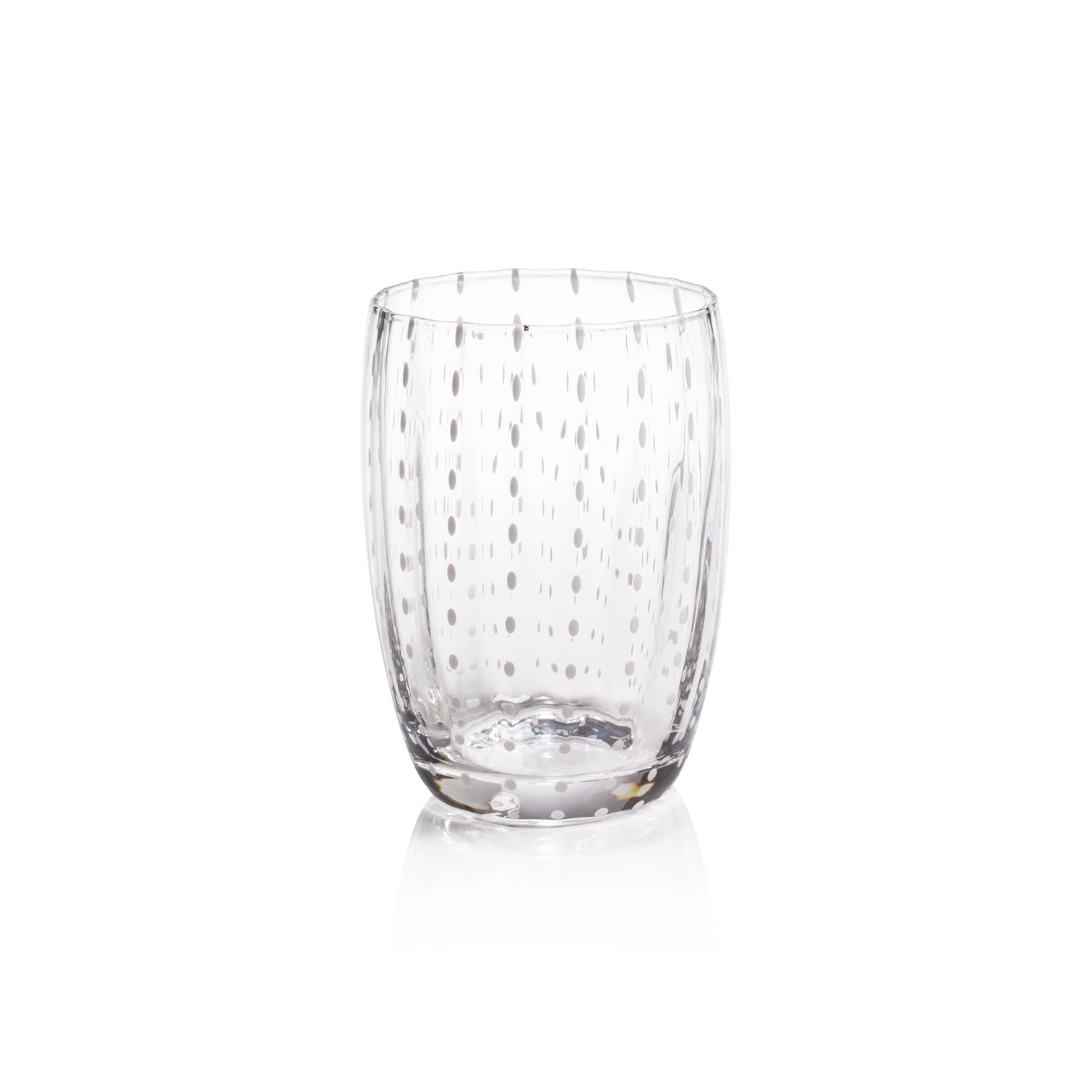 Portofino White Dot Glassware - Clear - Drinkware Sets by Carlyle Avenue