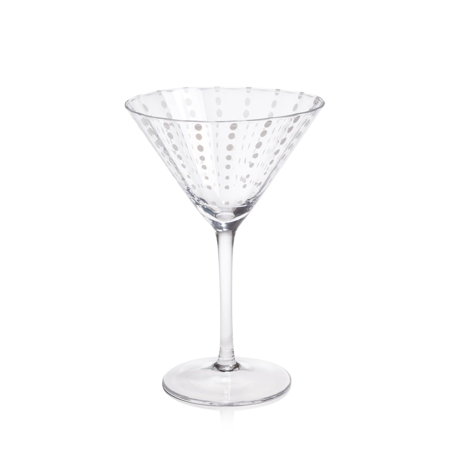Portofino White Dot Glassware - Clear - Drinkware Sets by Carlyle Avenue