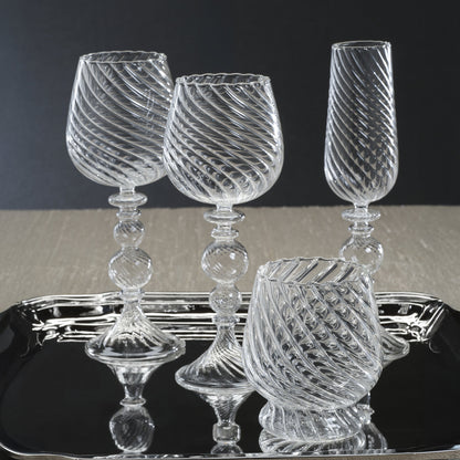 Rialto Twisted Optic Glassware - Drinkware Sets by Carlyle Avenue