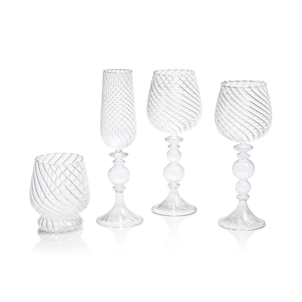 Rialto Twisted Optic Glassware - Drinkware Sets by Carlyle Avenue