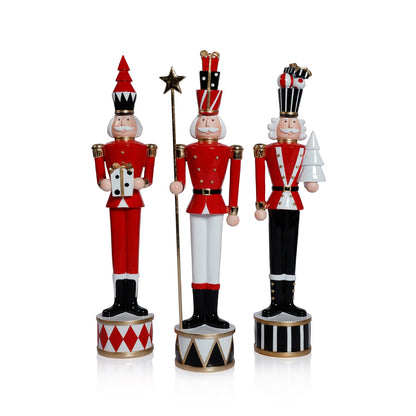 The Twinkle Troop - Set of 3 Asst Soldiers - Christmas Decor by Carlyle Avenue