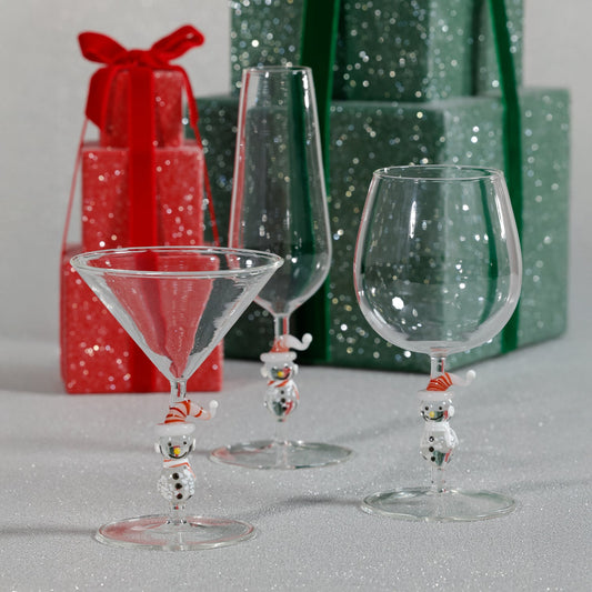 Snowman Icon Glassware Collection - Drinkware Sets by Carlyle Avenue