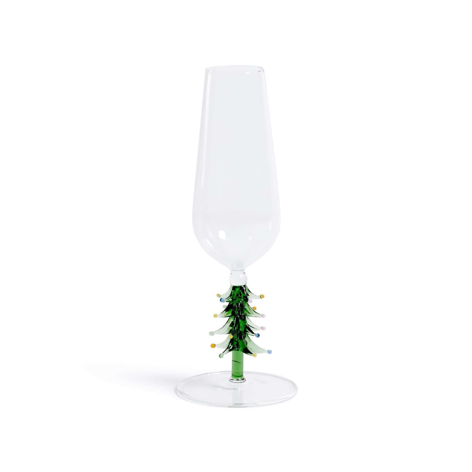 Christmas Tree Icon Glassware Collection - Green - Stemware by Carlyle Avenue