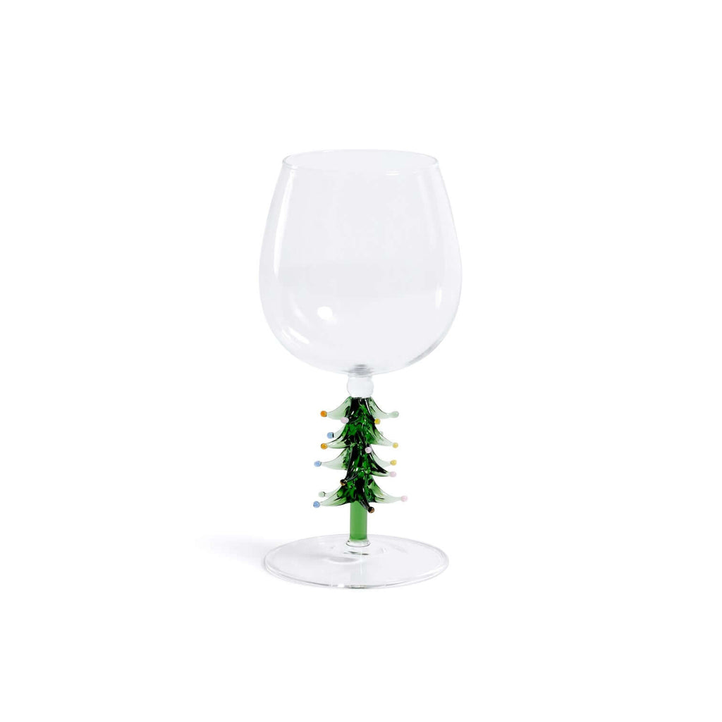 Christmas Tree Icon Glassware Collection - Green - Stemware by Carlyle Avenue