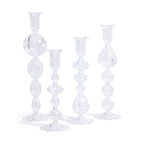 Marais Blown Glass Candle Holder - Clear - Candle Holders by Carlyle Avenue