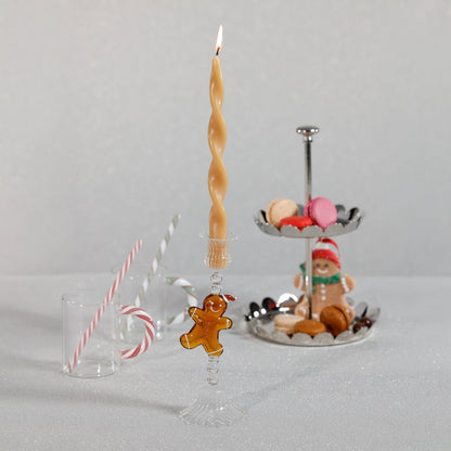 Holiday Gingerbread Icon Taper Candle Holder