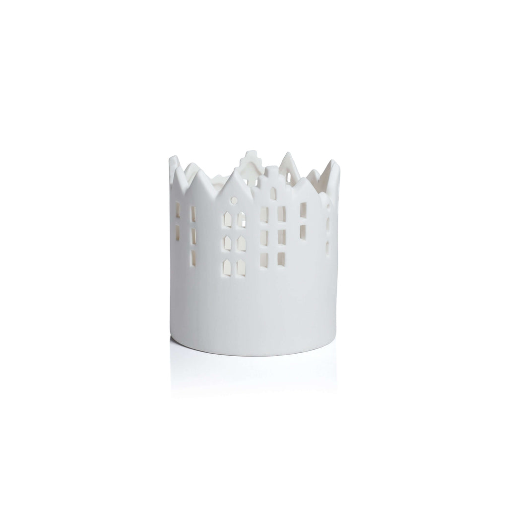 White decorative crown on a white background