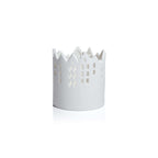 White decorative crown on a white background