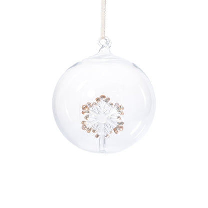 Clear Glass Snowflake Ornament