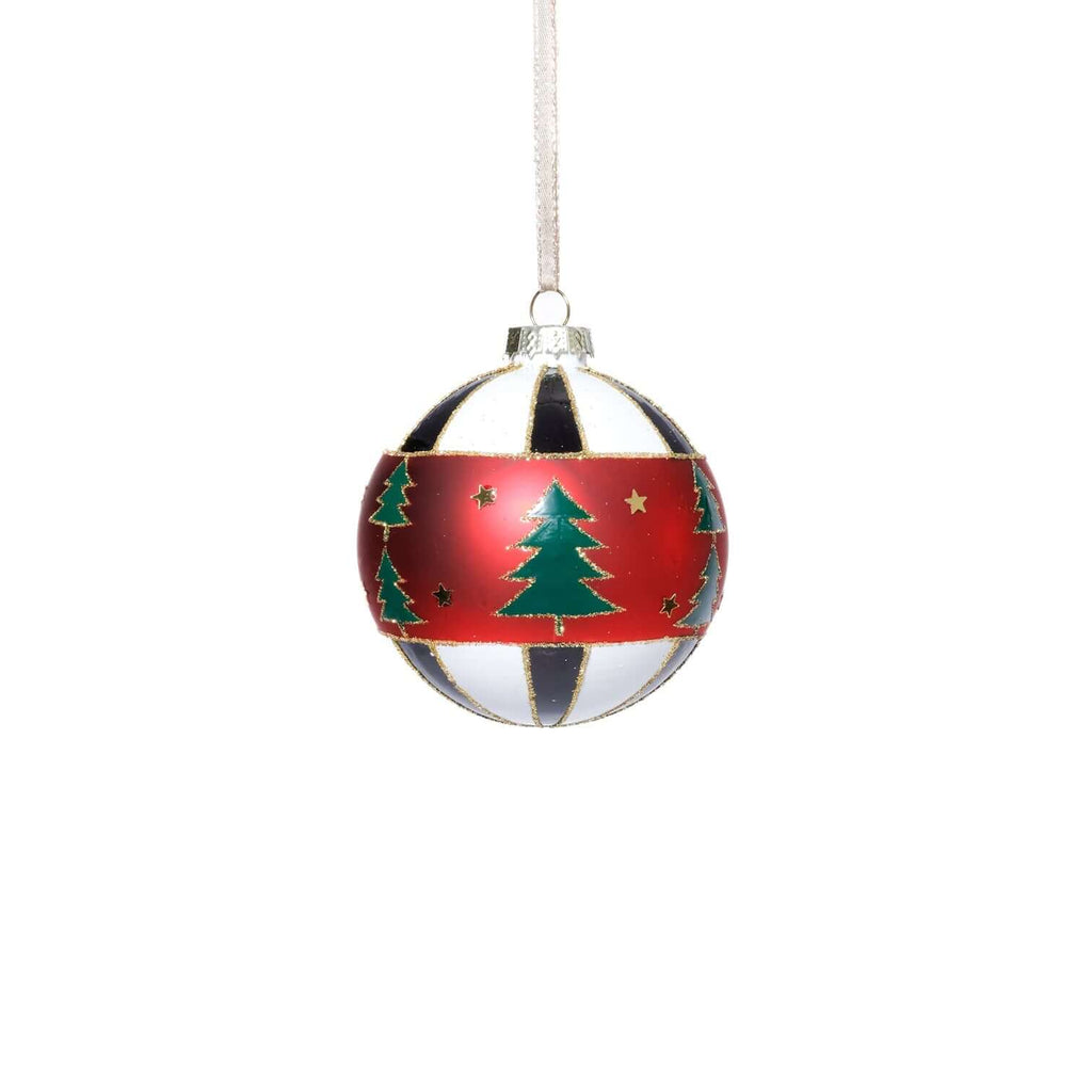 Tree Design Glass Ball Ornament - Ornaments by Carlyle Avenue