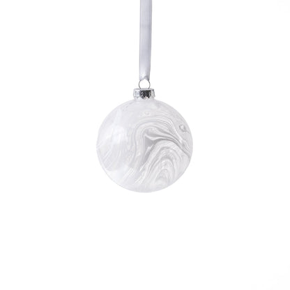 Watercolor Glass Ball Ornament - White - Ornaments by Carlyle Avenue