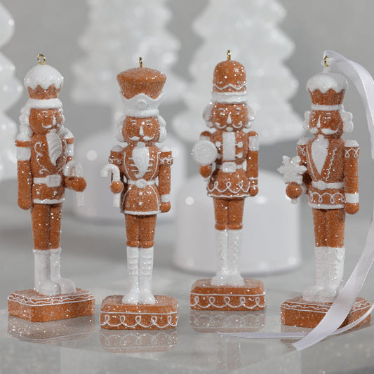 Gingerbread Soldier Ornament - Set of 4 Assorted