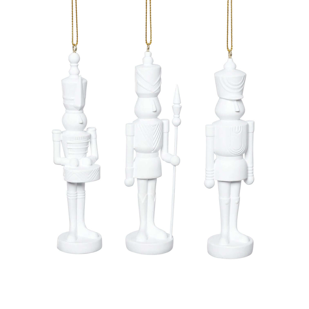 Set of 6 Assorted Soldier Ornament - White - Christmas Ornaments by Carlyle Avenue