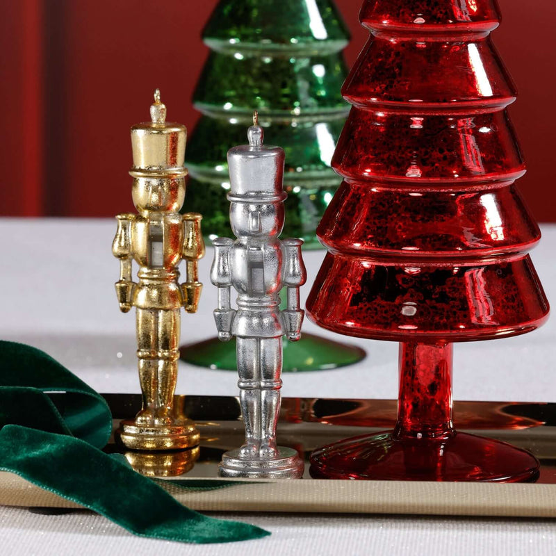 Set of 6 Assorted Soldier Ornament - Silver & Gold