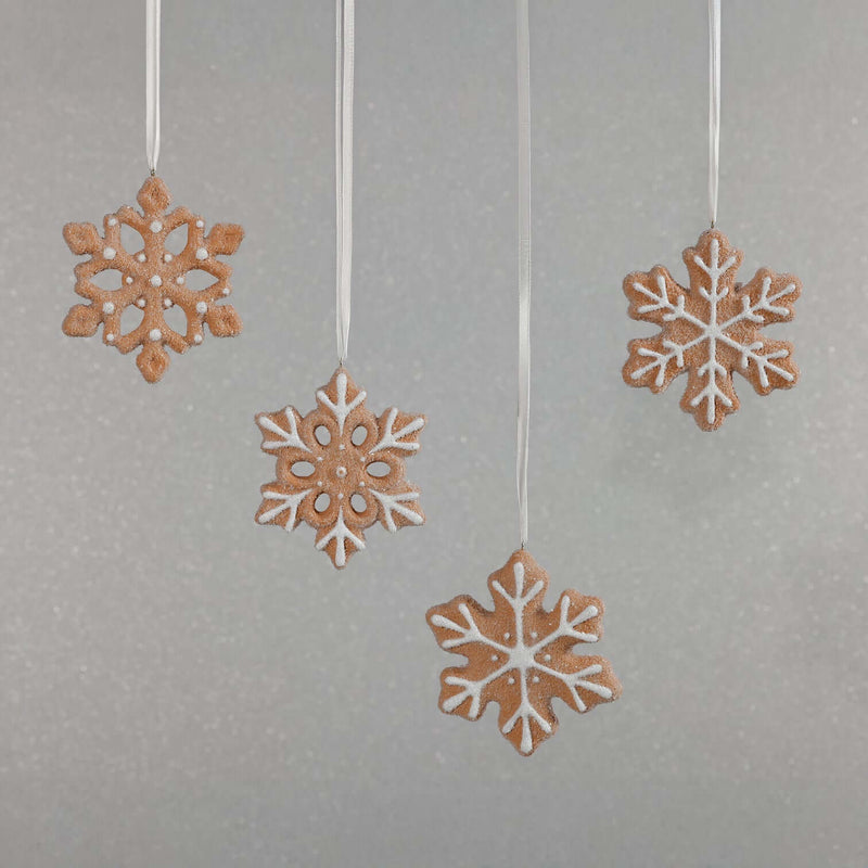 Cookie Snowflake Ornaments- Set of 8 Assorted - Christmas Ornaments by Carlyle Avenue