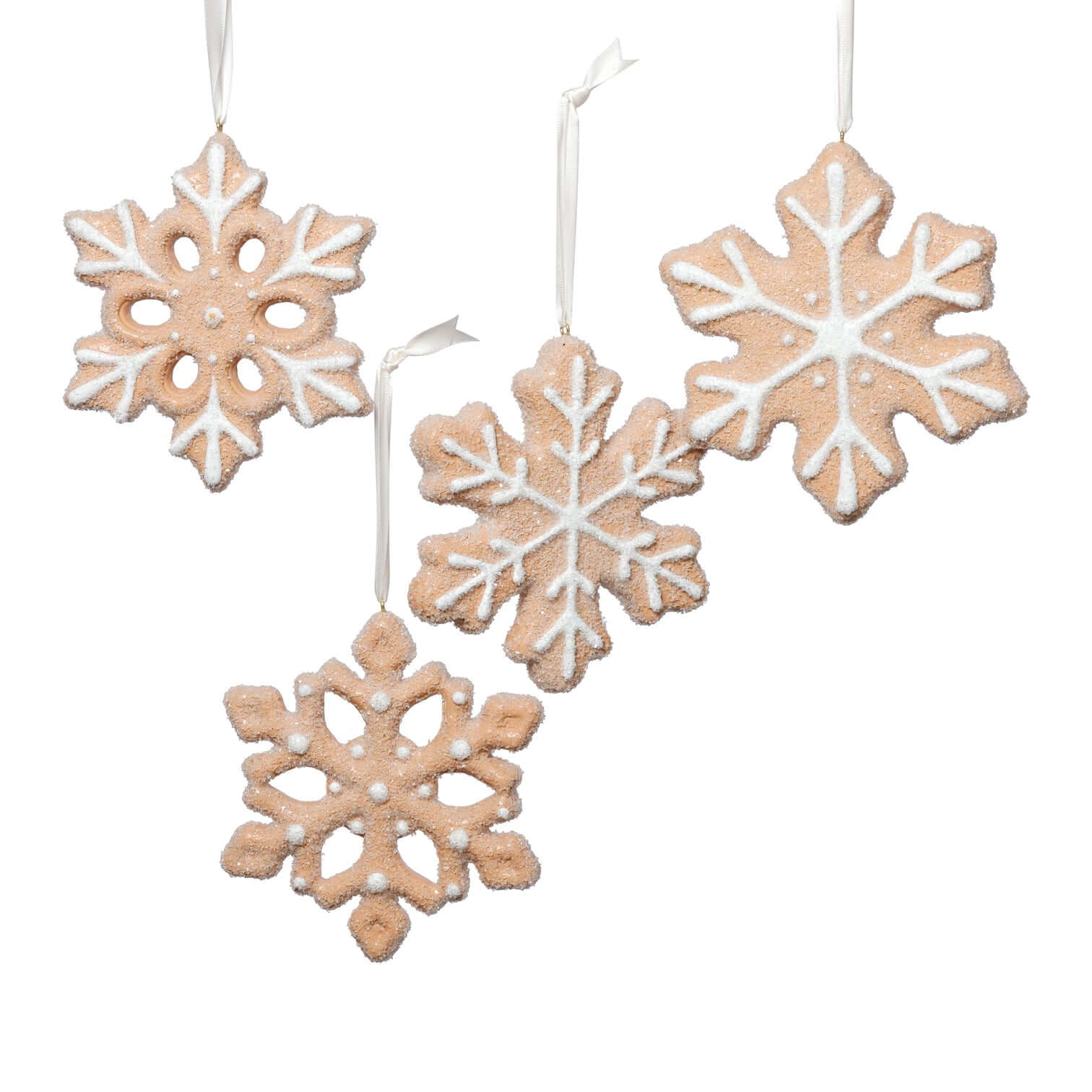 Cookie Snowflake Ornaments- Set of 8 Assorted - Christmas Ornaments by Carlyle Avenue