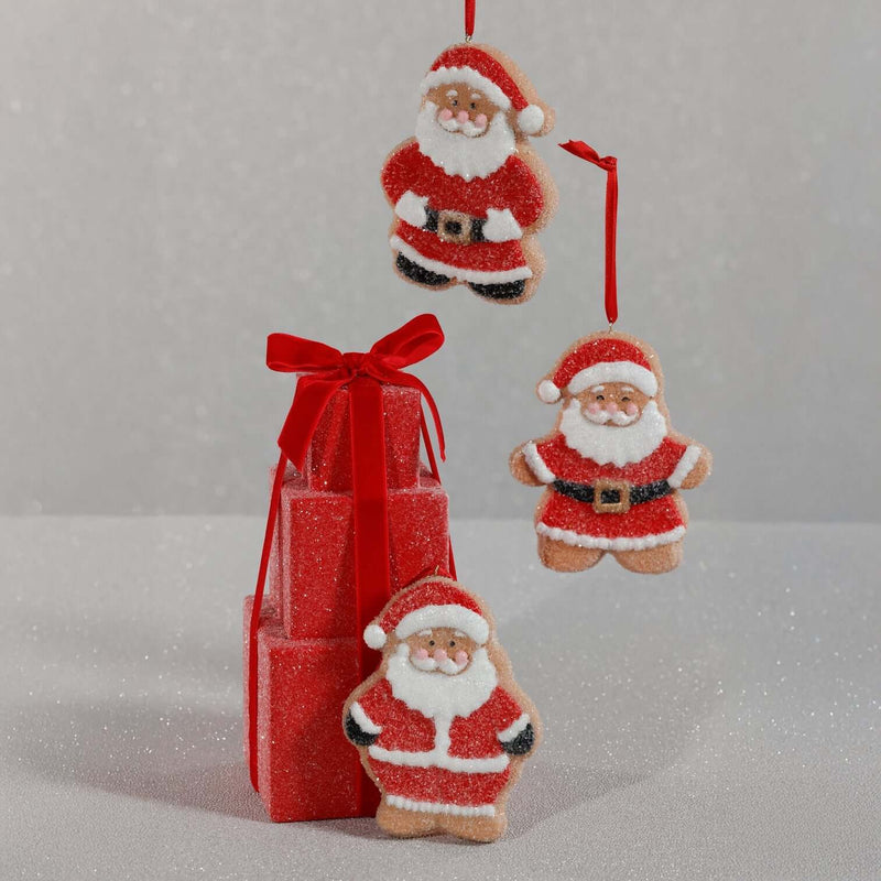 Cookie Santa Ornaments - Set of 6 Assorted