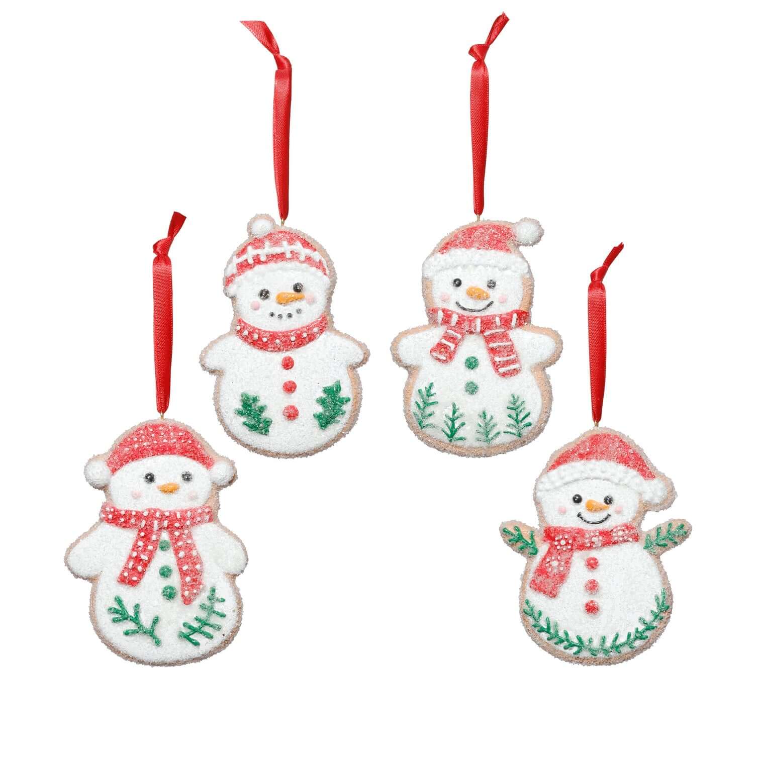 Cookie Snowman Ornaments - Set of 8 Assorted - Christmas Ornaments by Carlyle Avenue