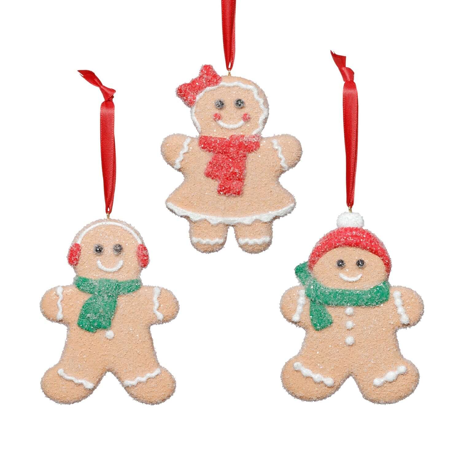 Cookie Gingerbread Ornaments - Set of 6 Assorted