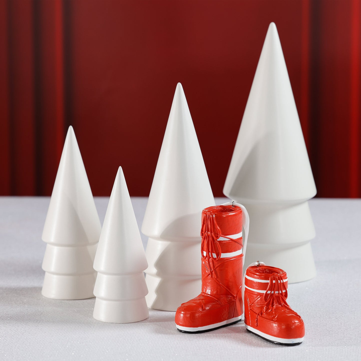 Après Ski Boots - Red - Set of 6 Assorted - Christmas Ornaments by Carlyle Avenue