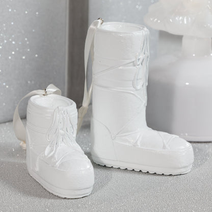 Après Ski Boots - White - Set of 6 Assorted - Christmas Ornaments by Carlyle Avenue