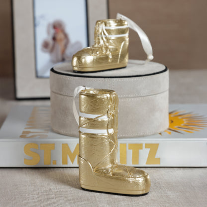 Après Ski Boots - Gold - Set of 6 Assorted - Christmas Ornaments by Carlyle Avenue