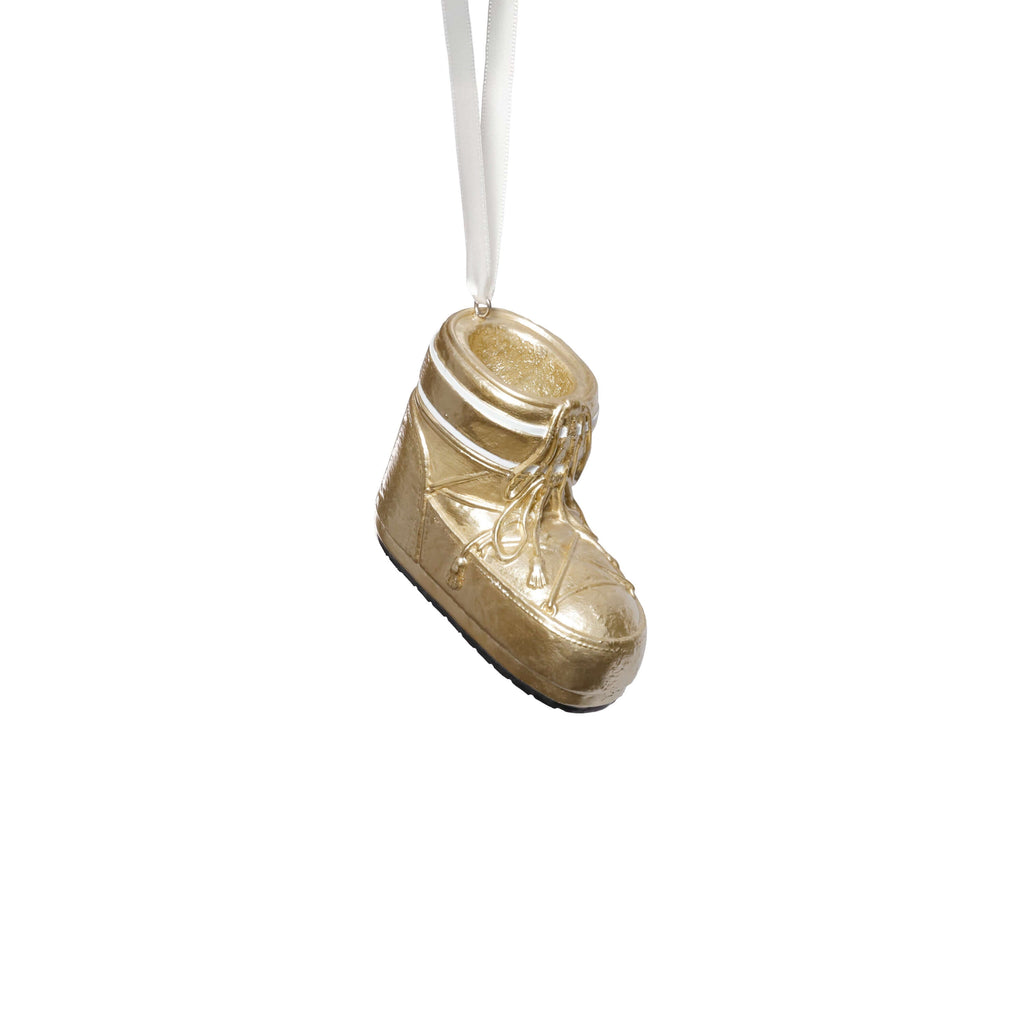 Après Ski Boots, Set of 6 Assorted gold ornament for holiday decorating