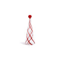 Glass Tree - Red & White Swirl Design - Holiday Decor by Carlyle Avenue