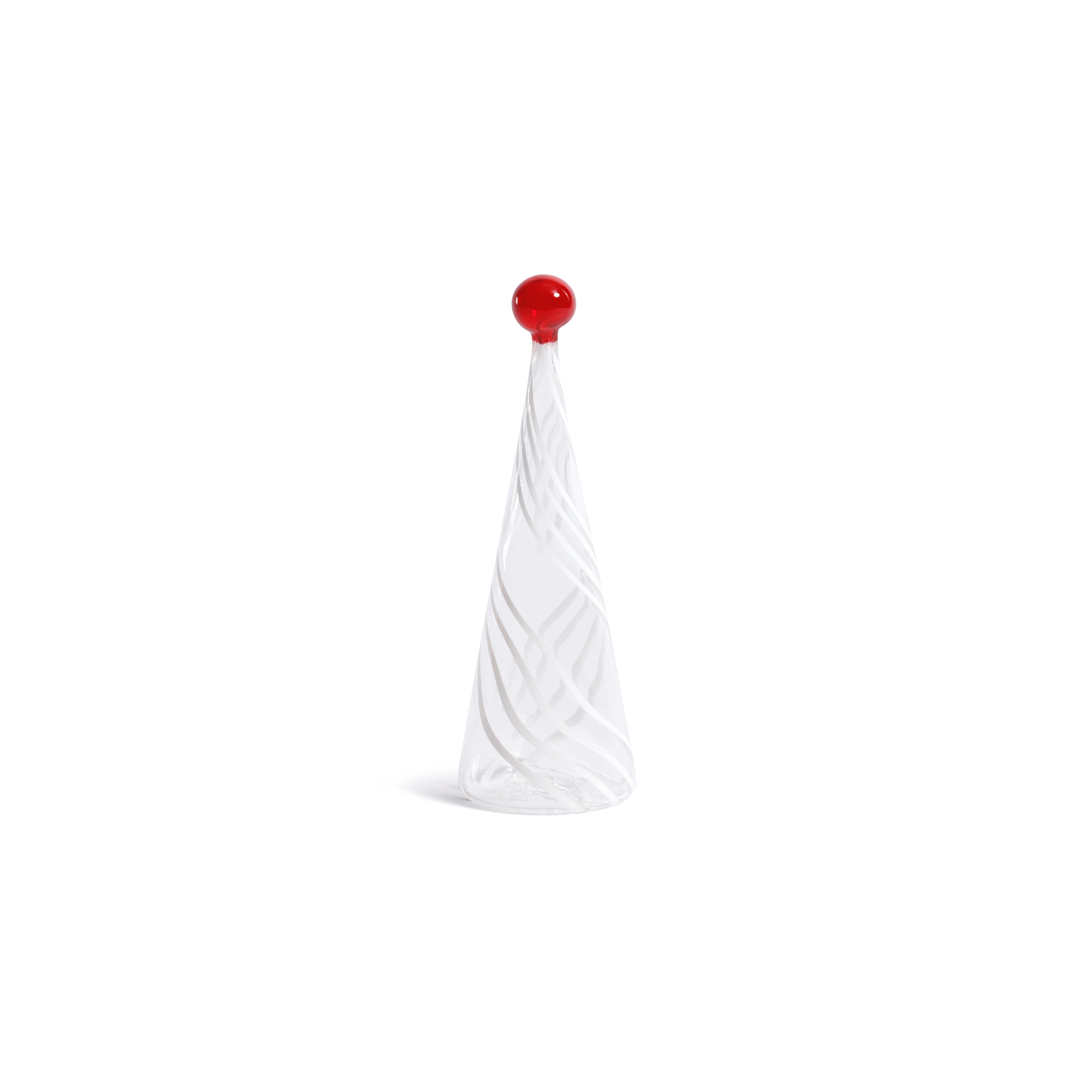 Glass Tree - White Swirl Design