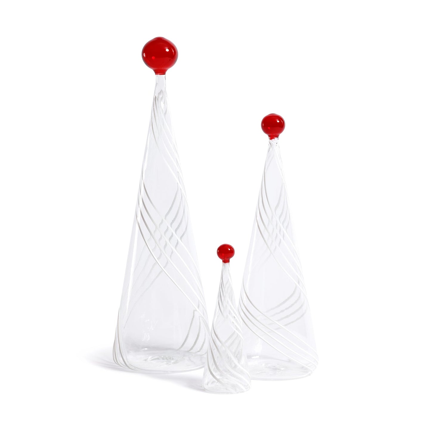 Glass Tree - White Swirl Design