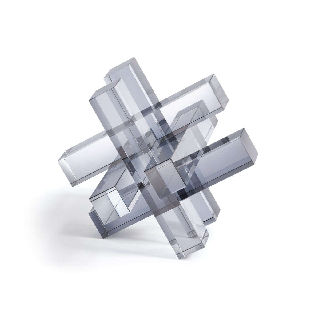 Crystal Glass Interlocking Bookends - Bookends by Carlyle Avenue